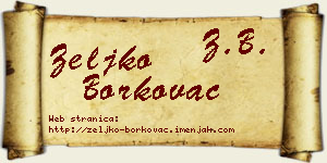 Željko Borkovac vizit kartica